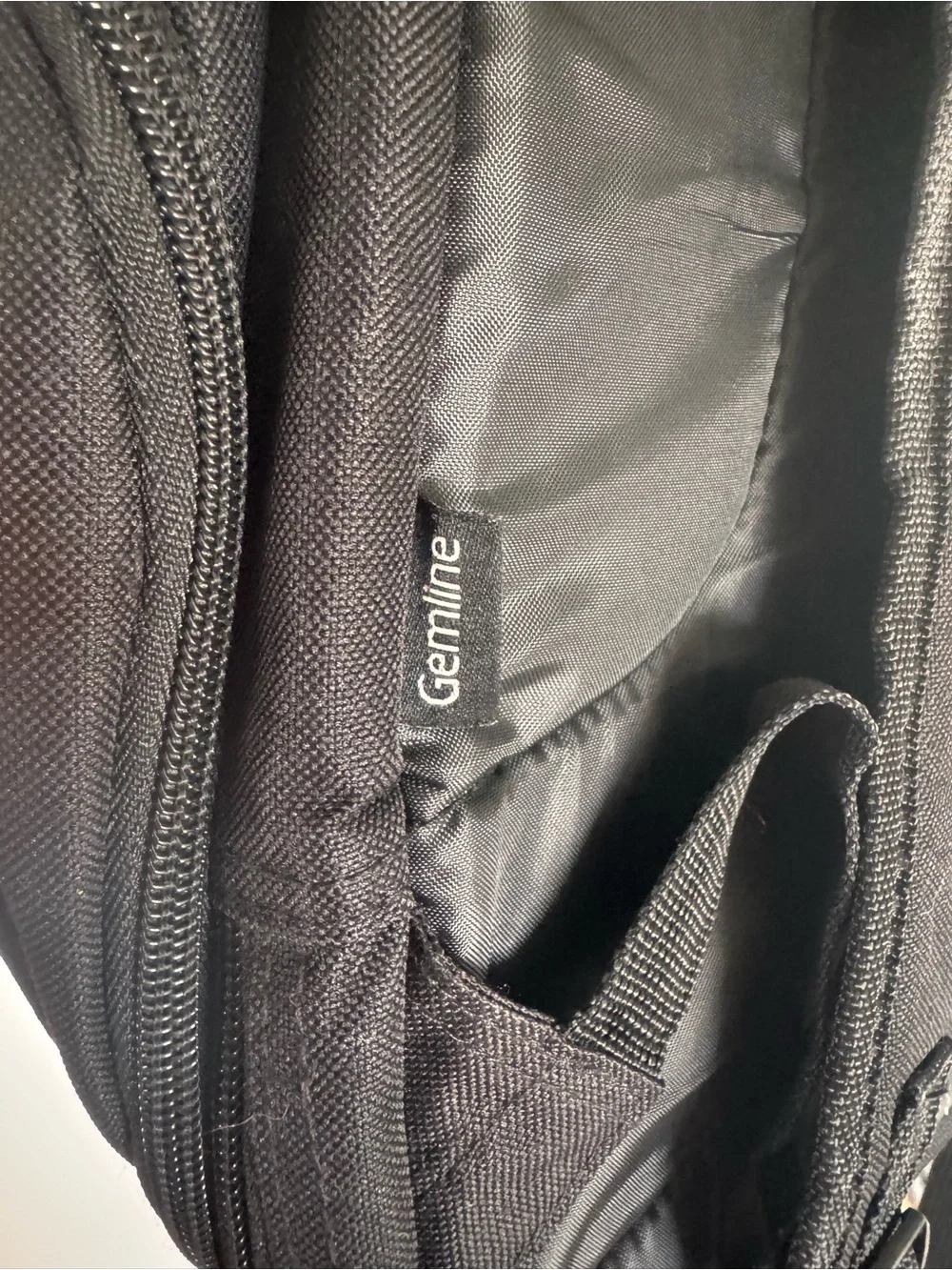 Gemline Black Backpack Zip/Buckle, Adjustable Strap, Outer Pockets Travel Work